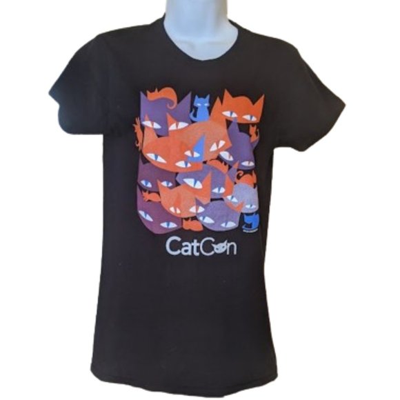 EMILY THE STRANGE Black Orange Cotton T-shirt Small NWOT - Picture 2 of 3